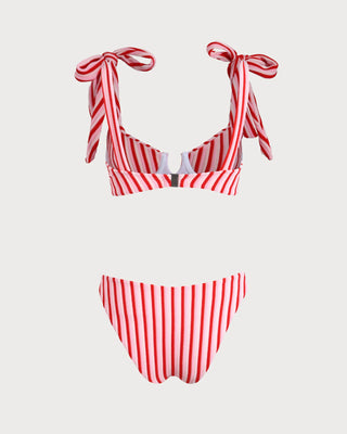 Conjunto de Bikini a Rayas Rosa