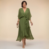 Isabella | VESTIDO DE CHIFFON CON ESCOTE EN V