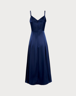 Vestido Maxi A-Line en Color Marino