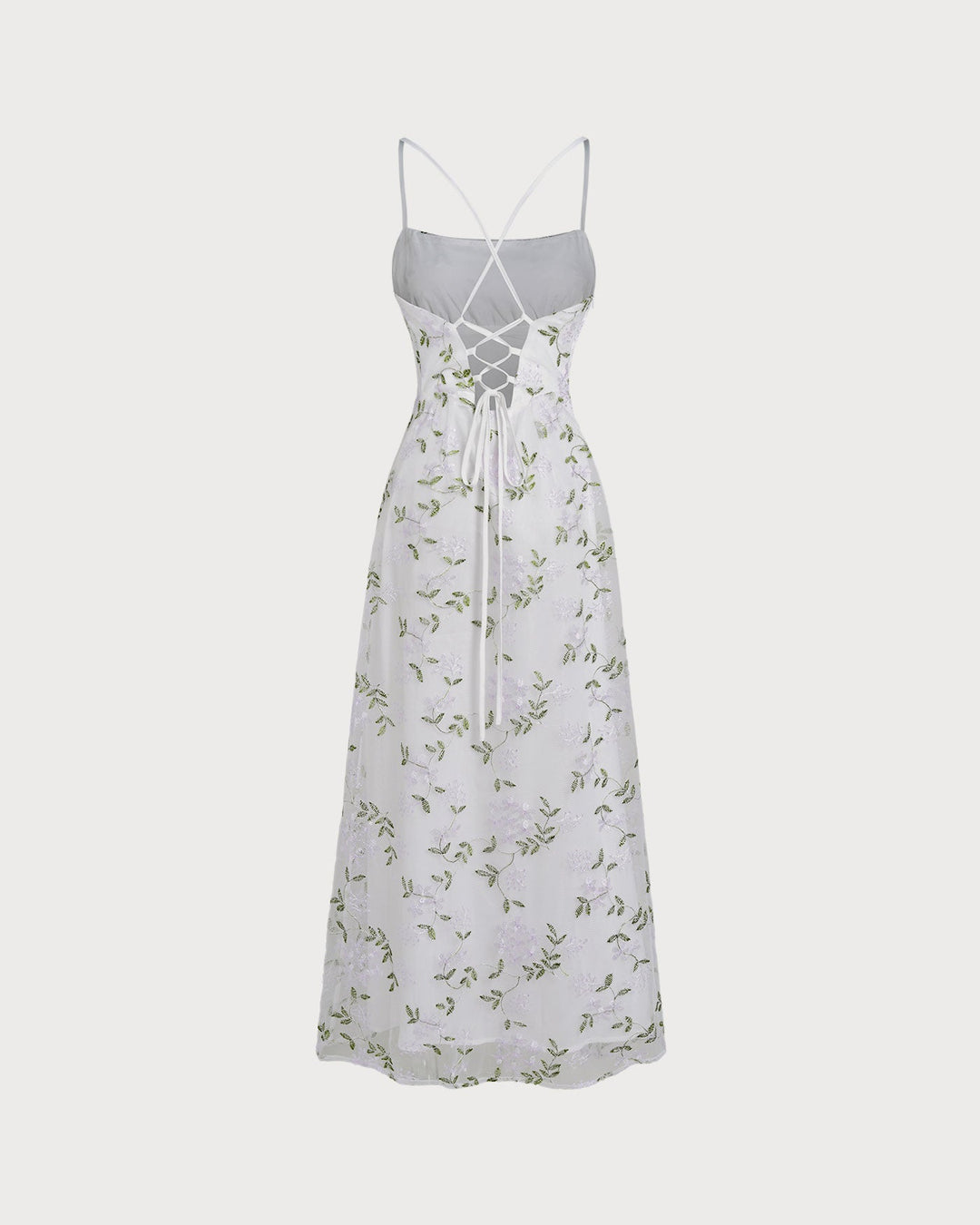 Vestido Maxi Slip Floral Blanco