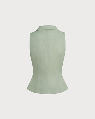 Chaleco de Una Sola Fila Verde