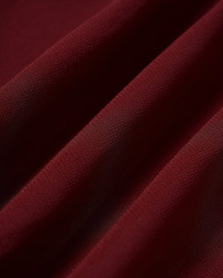 Vestido Midi Sin Mangas de Chiffon Rojo Vino