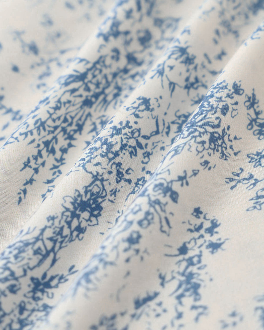 Vestido Mini Corsé de Tirantes Fruncidos con Estampado Floral Azul