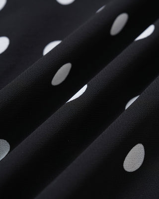 Vestido Maxi de Tirantes con Lunares Negros
