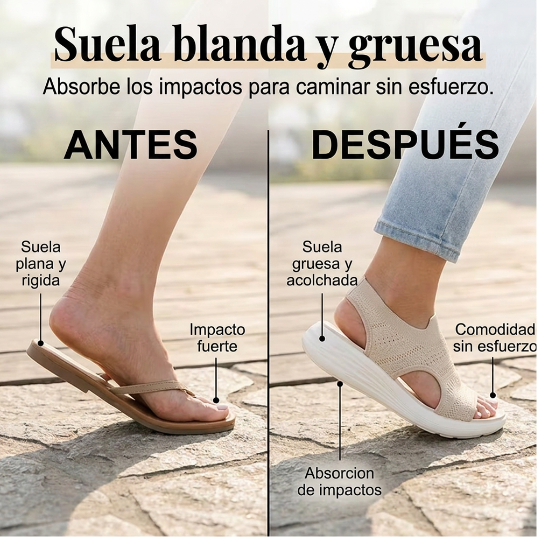 Elisa | Sandalias de Punto Transpirable