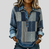 AULIORA | Suéter de Patchwork con Efecto Denim para Mujer Sylvie