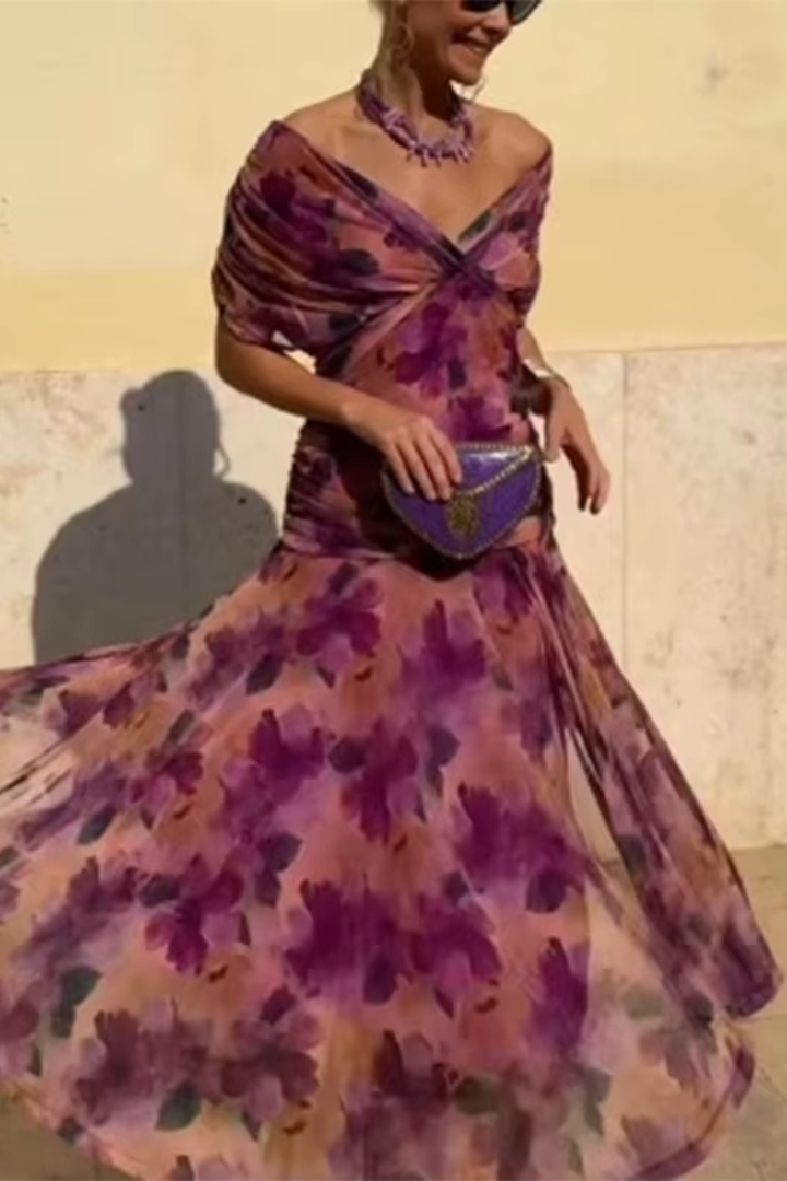 Luisa | Vestido Maxi de Fiesta Elegante con Escote en V