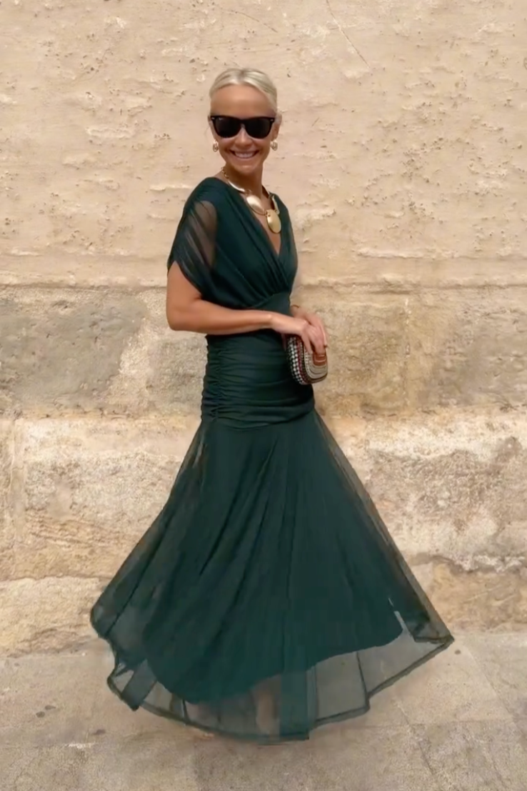 Luisa | Vestido Maxi de Fiesta Elegante con Escote en V