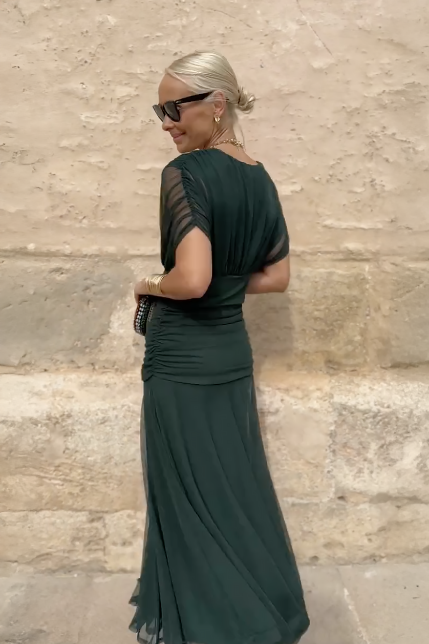 Luisa | Vestido Maxi de Fiesta Elegante con Escote en V