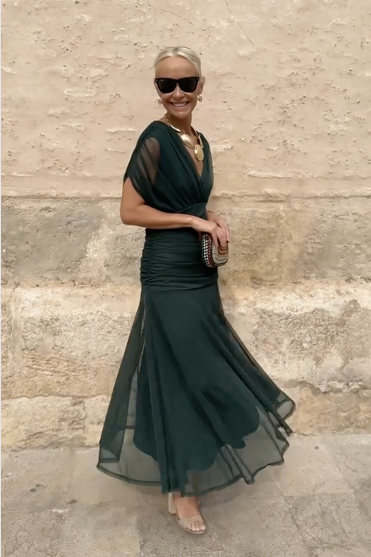 Luisa | Vestido Maxi de Fiesta Elegante con Escote en V
