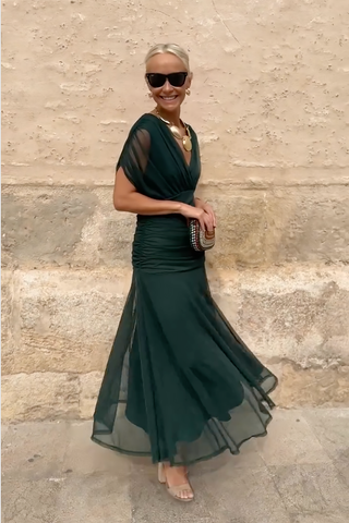 Luisa | Vestido Maxi de Fiesta Elegante con Escote en V