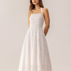 Vestido Midi Halter Bordado Blanco