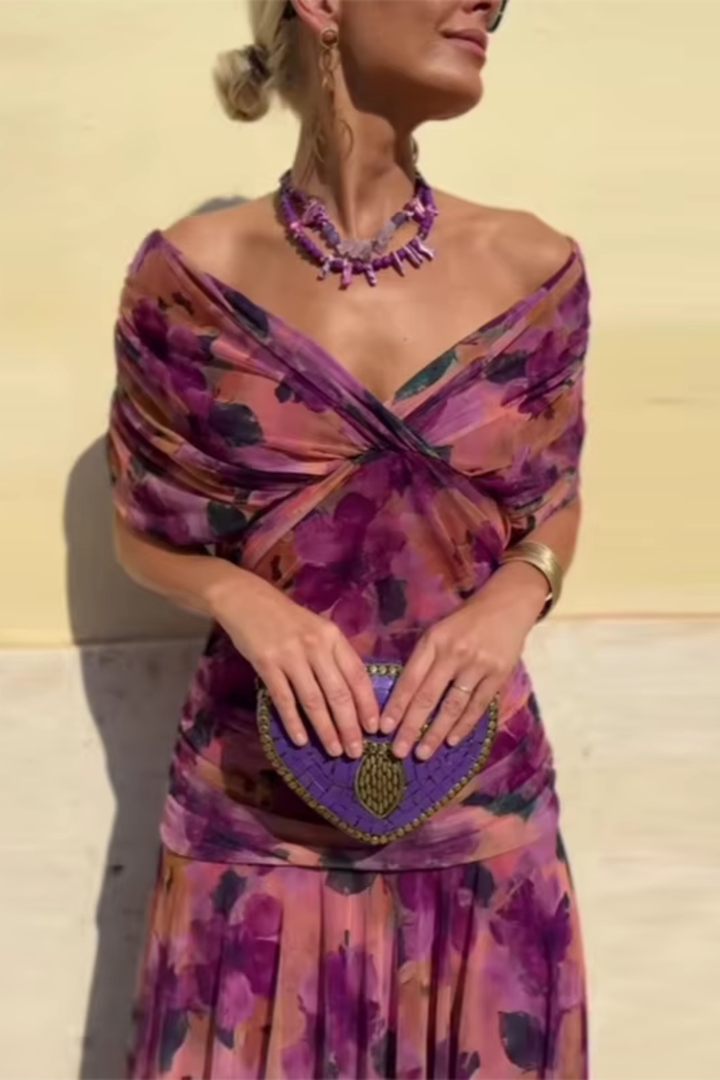 Luisa | Vestido Maxi de Fiesta Elegante con Escote en V