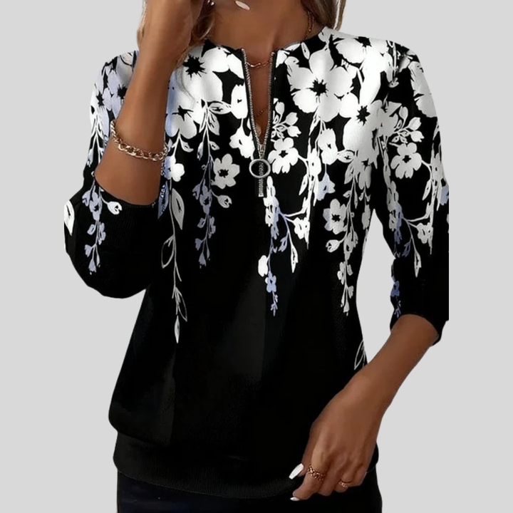 AULIORA | Sudadera Floral con Cremallera para Mujer Aveline