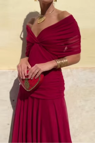 Luisa | Vestido Maxi de Fiesta Elegante con Escote en V