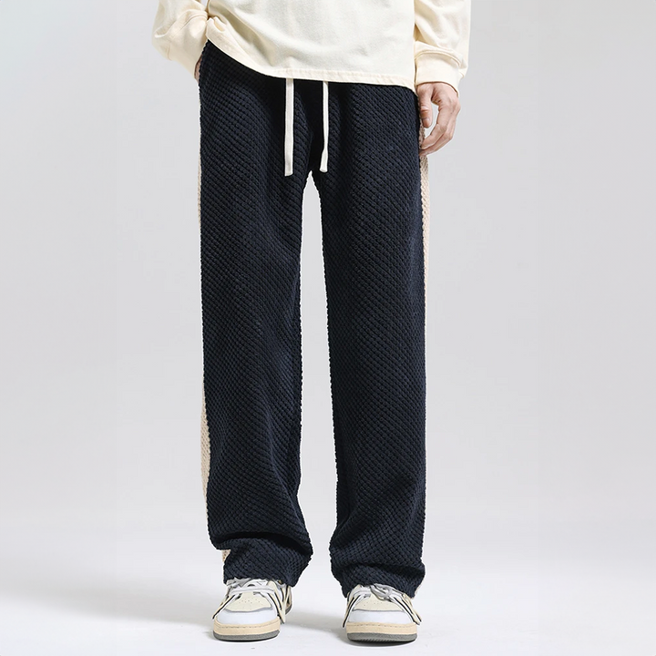Luis | Pantalones de chándal de cordón con patrón de gofre