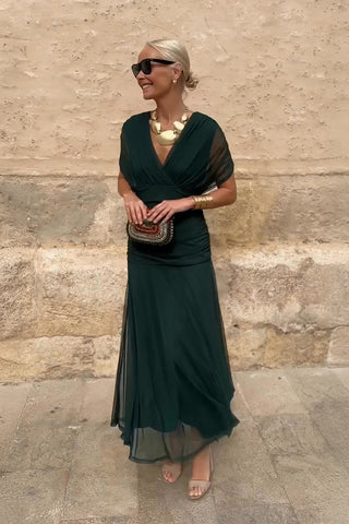 Luisa | Vestido Maxi de Fiesta Elegante con Escote en V