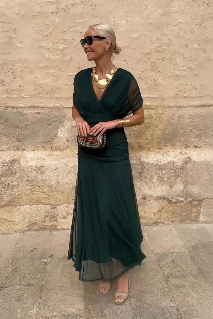 Luisa | Vestido Maxi de Fiesta Elegante con Escote en V