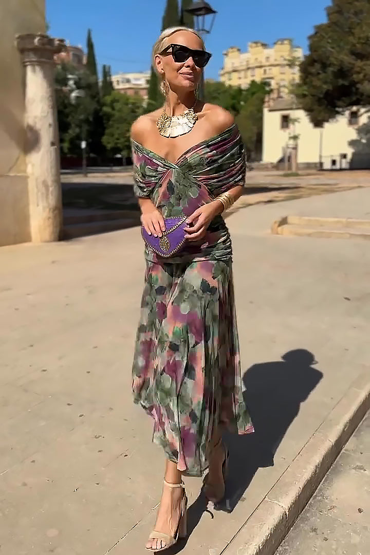 Luisa | Vestido Maxi de Fiesta Elegante con Escote en V
