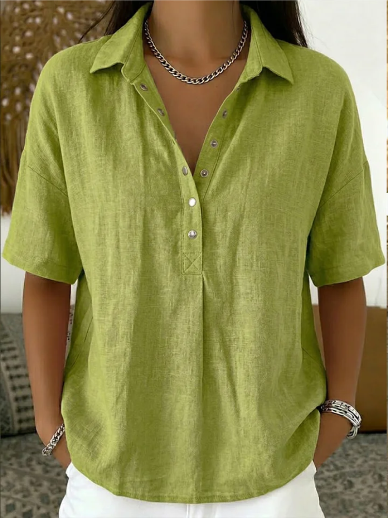 Abril | Blusa con cuello y detalle de botones