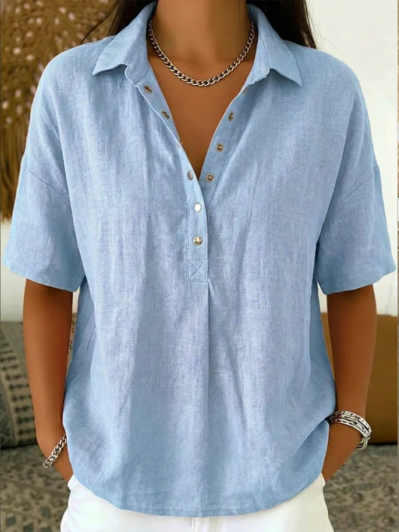 Abril | Blusa con cuello y detalle de botones