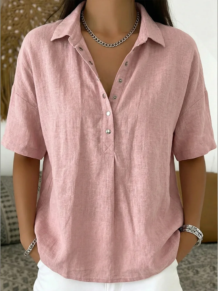 Abril | Blusa con cuello y detalle de botones