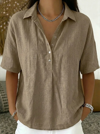 Abril | Blusa con cuello y detalle de botones