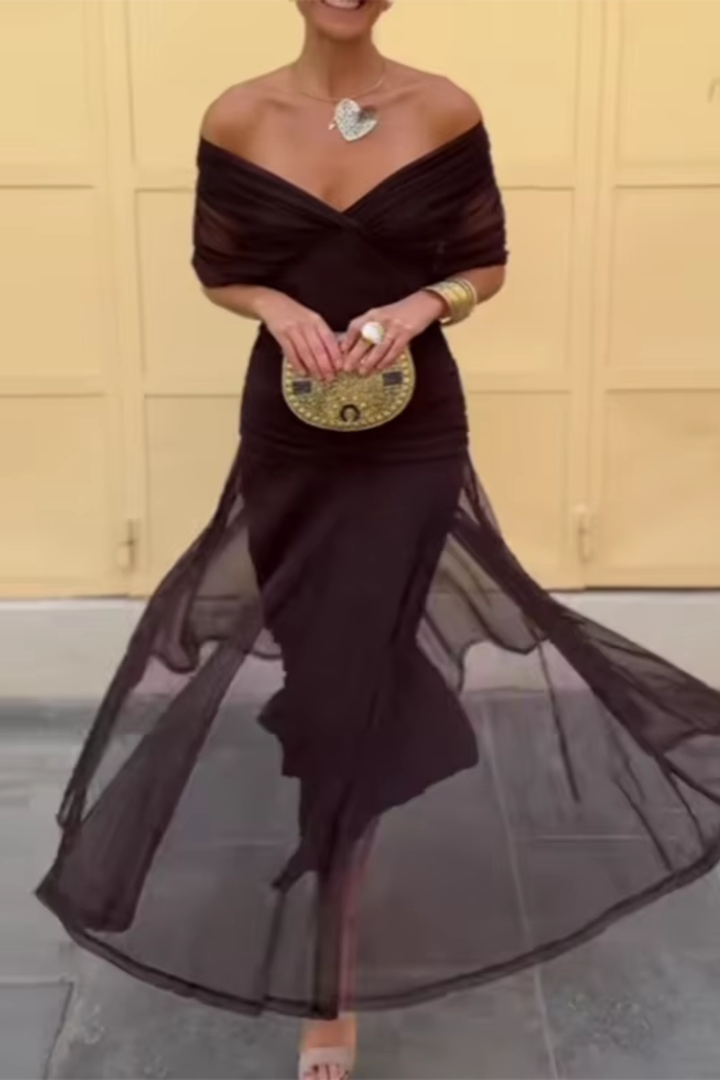 Luisa | Vestido Maxi de Fiesta Elegante con Escote en V