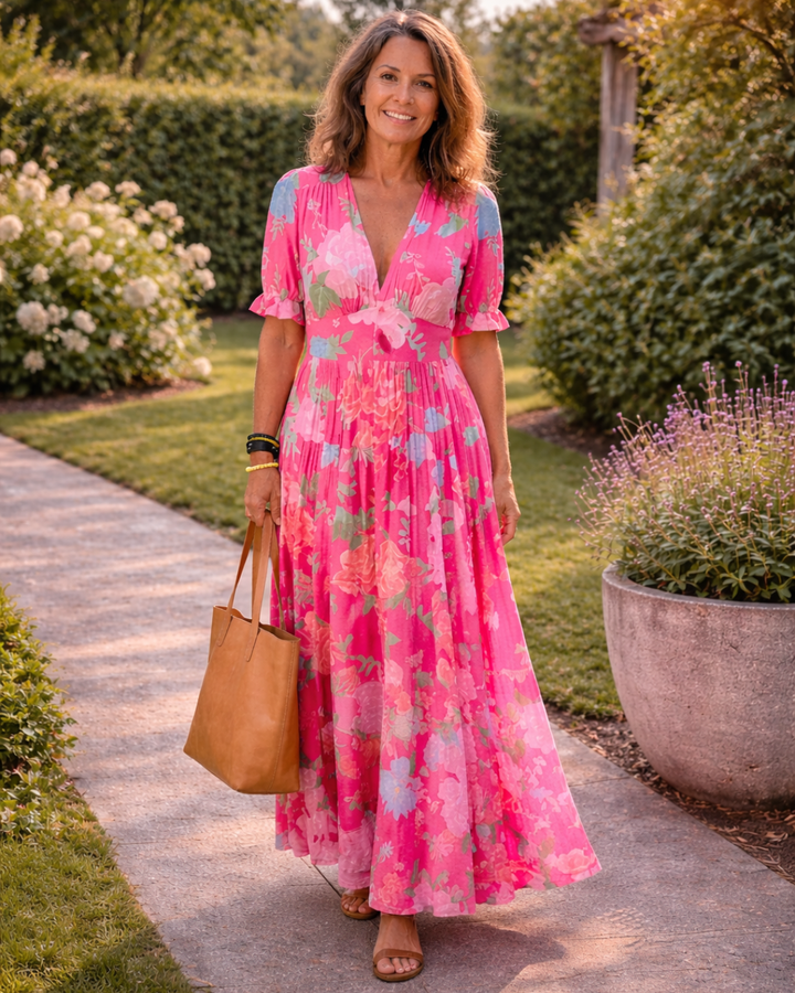 Candela | Vestido midi floral elegante