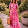 Candela | Vestido midi floral elegante