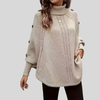 AULIORA | Léa Mujer Poncho de Cuello Alto Torcido