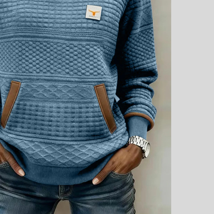 AULIORA | Chloé Sudadera Acolchada de Cuello Redondo para Mujer