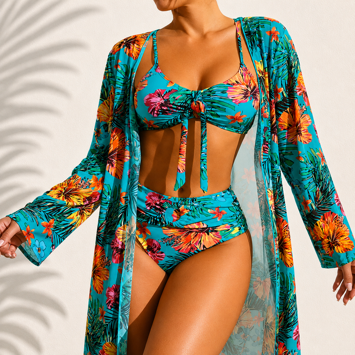 Ivana | Bikini tropical elegante de 3 piezas