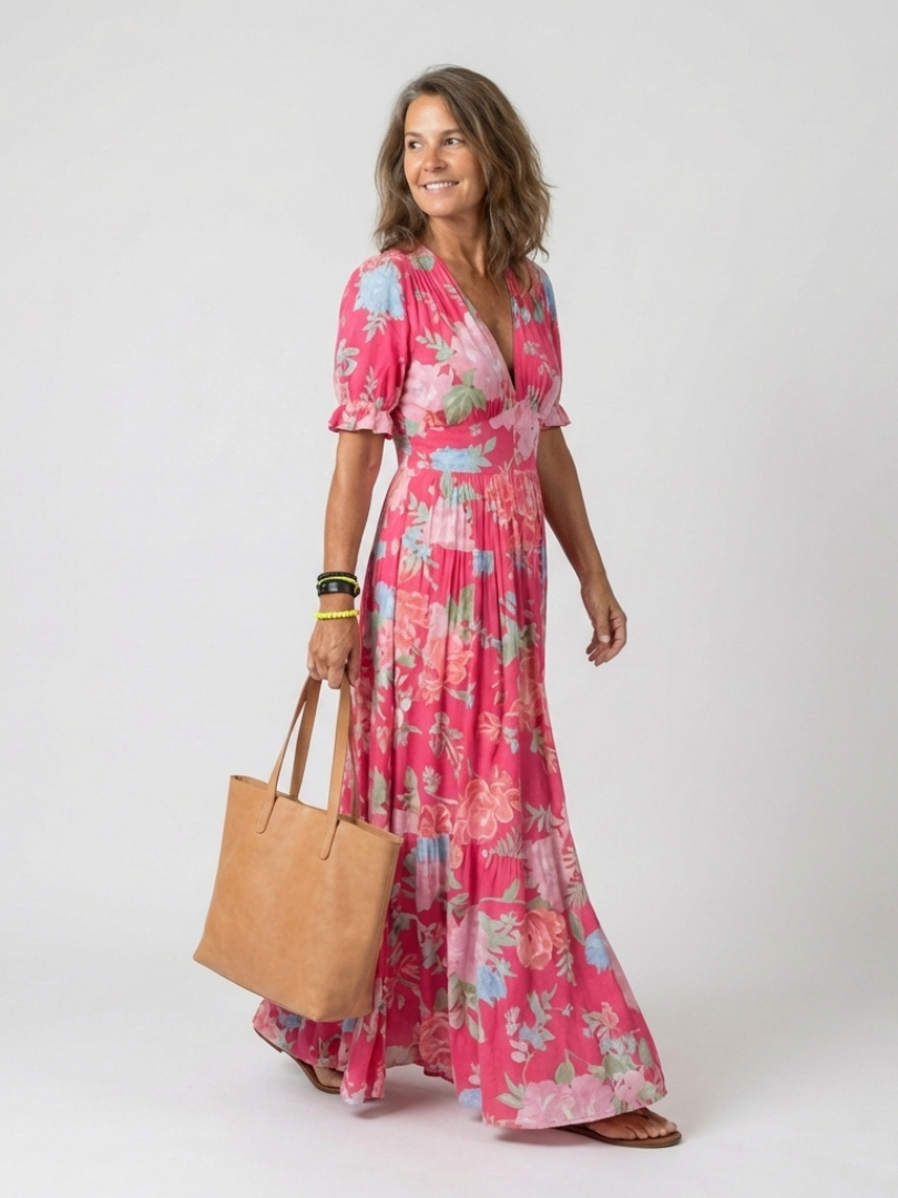 Candela | Vestido midi floral elegante