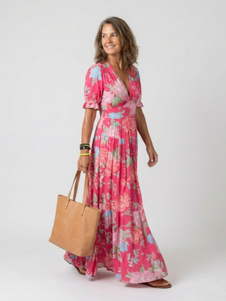 Candela | Vestido midi floral elegante