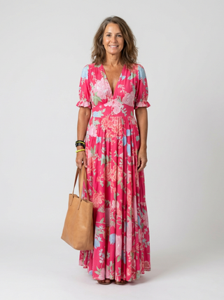 Candela | Vestido midi floral elegante