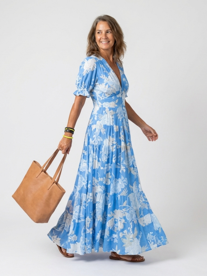 Candela | Vestido midi floral elegante