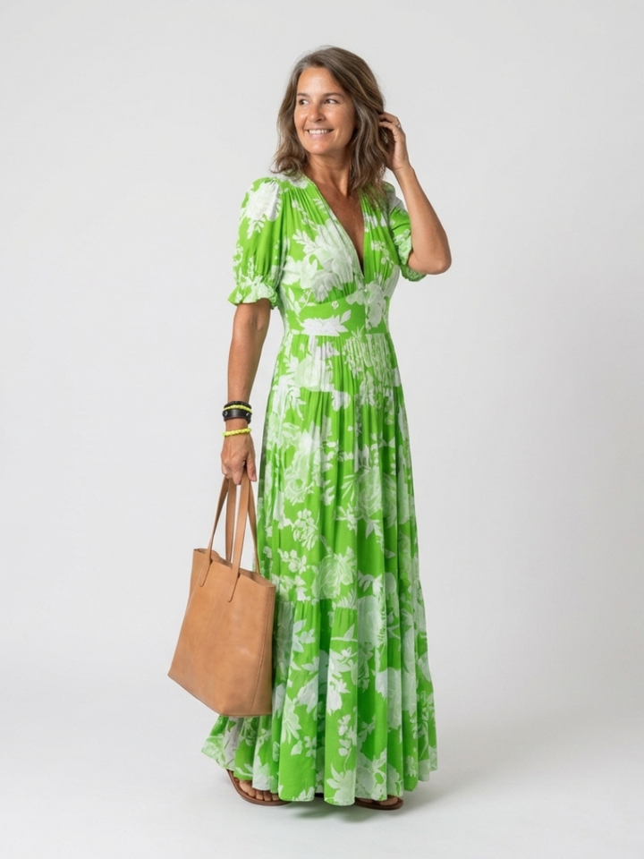 Candela | Vestido midi floral elegante