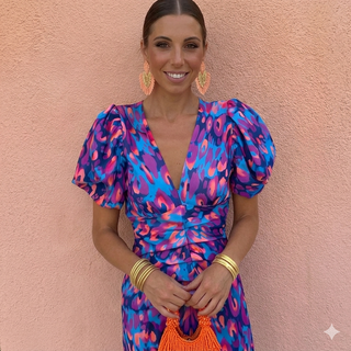Emilia | Vestido con mangas plisadas
