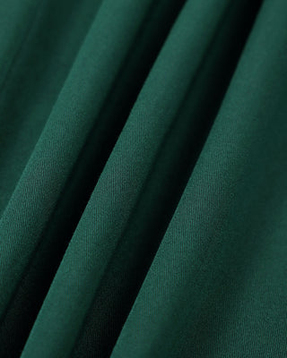 El Vestido Midi Verde con Escote Barco y Corte en la Espalda