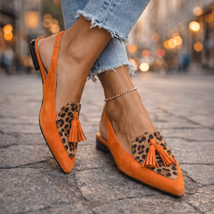 Elena | Sandalias con tiras y borlas