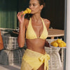 Conjunto de Bikini Texturizado Amarillo
