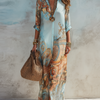 Carlota | Vestido maxi chemisier mediterráneo