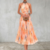 Aurora™ | Vestido con Escote Halter y Estampado Acuarela