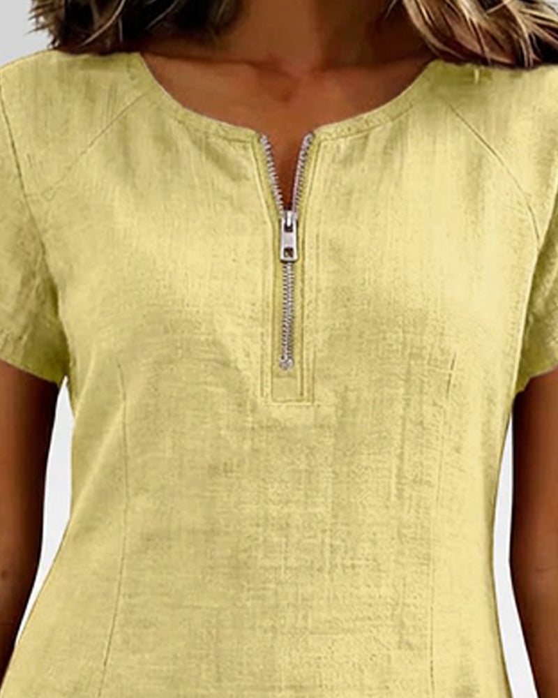 Jimena | Vestido de algodón con cremallera