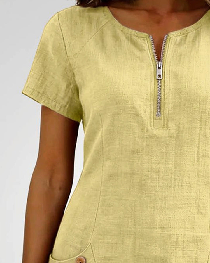 Jimena | Vestido de algodón con cremallera