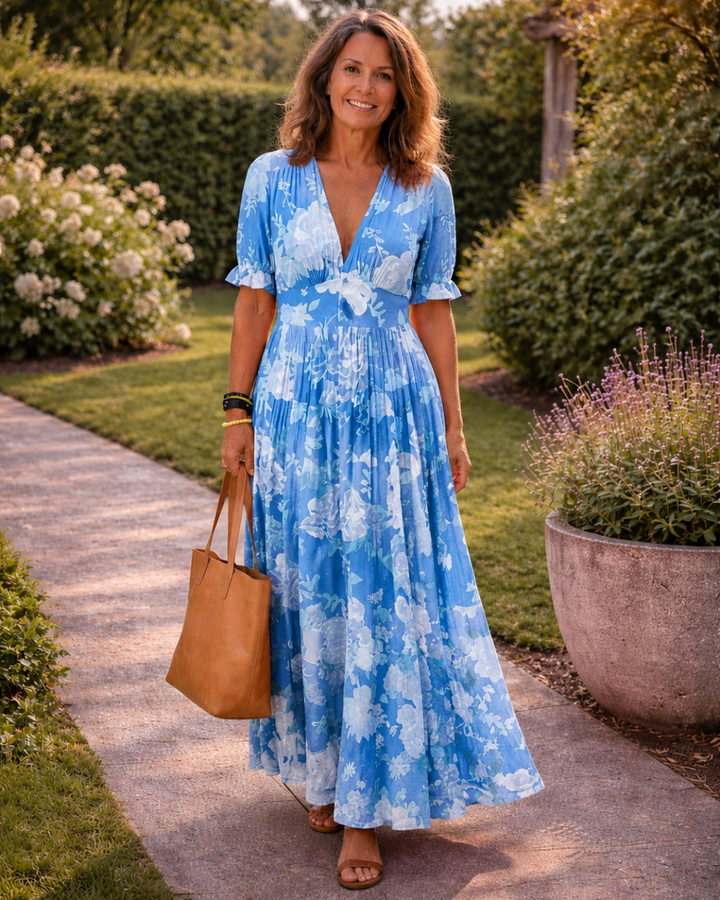 Candela | Vestido midi floral elegante
