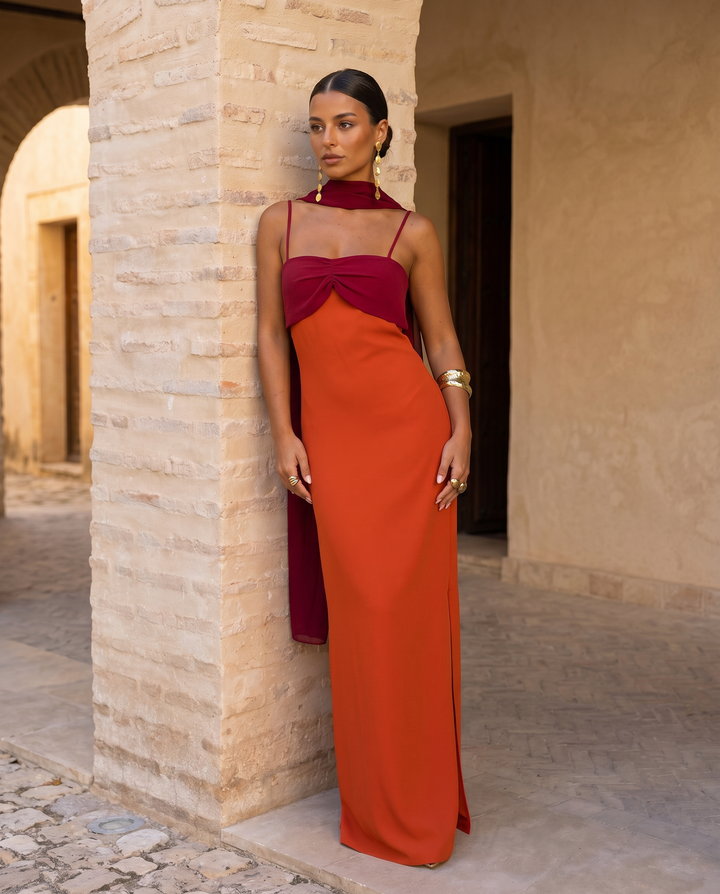 Marta | Vestido naranja elegante