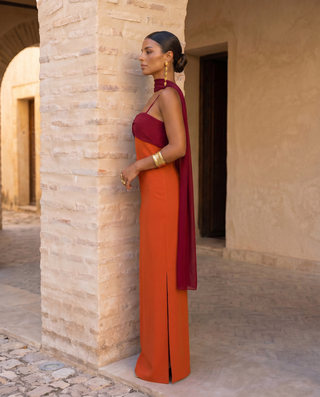 Marta | Vestido naranja elegante