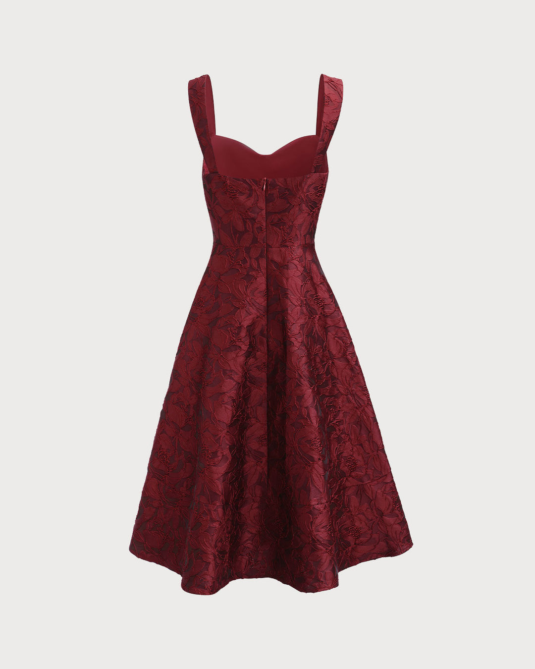El Vestido Midi Jacquard Rojo Sweetheart
